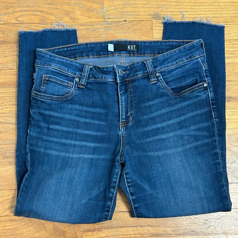 Kut from the Kloth‎ Cropped Ankle Length Denim Blue Jeans Size 12
